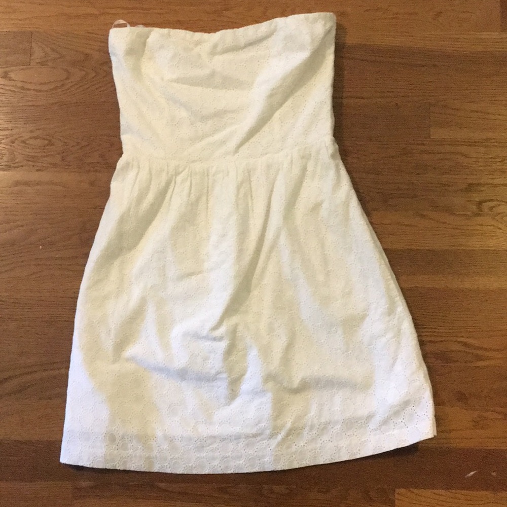 Gap white strapless dress